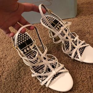 COPY - Jessica Simpson strappy white heels